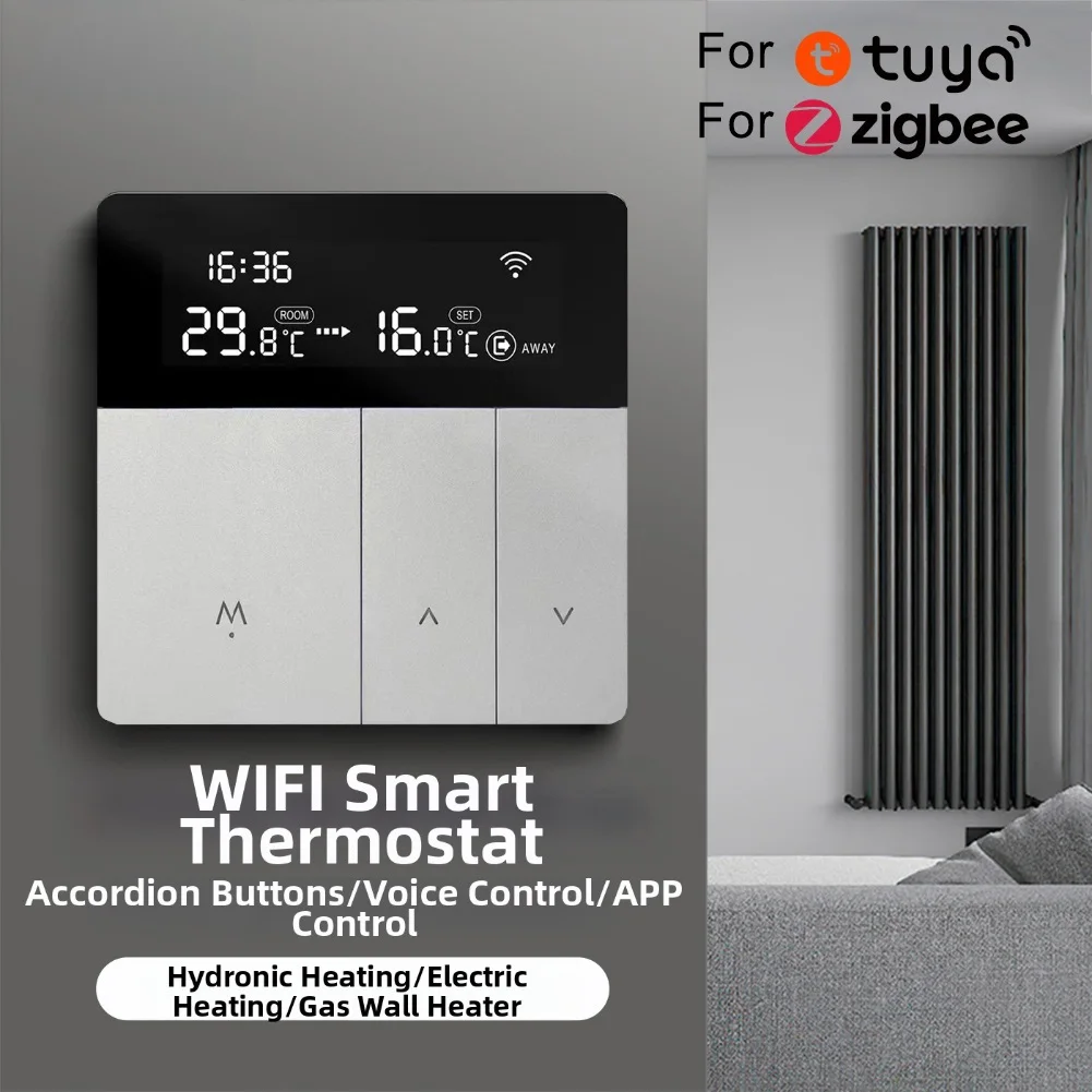 Wall Thermostat For Tuya= Smart App, WiFi Programmable Controller For Electric Floor Heating And Water/Wall-Mounted Boiler New