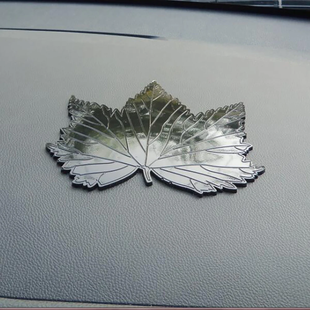 Anti-Slip Mat Car Dashboard Sticky Pad Phone Holder Ornament Coins Keys Mats Maple Leaf Shape Decor Auto Interior Accessories