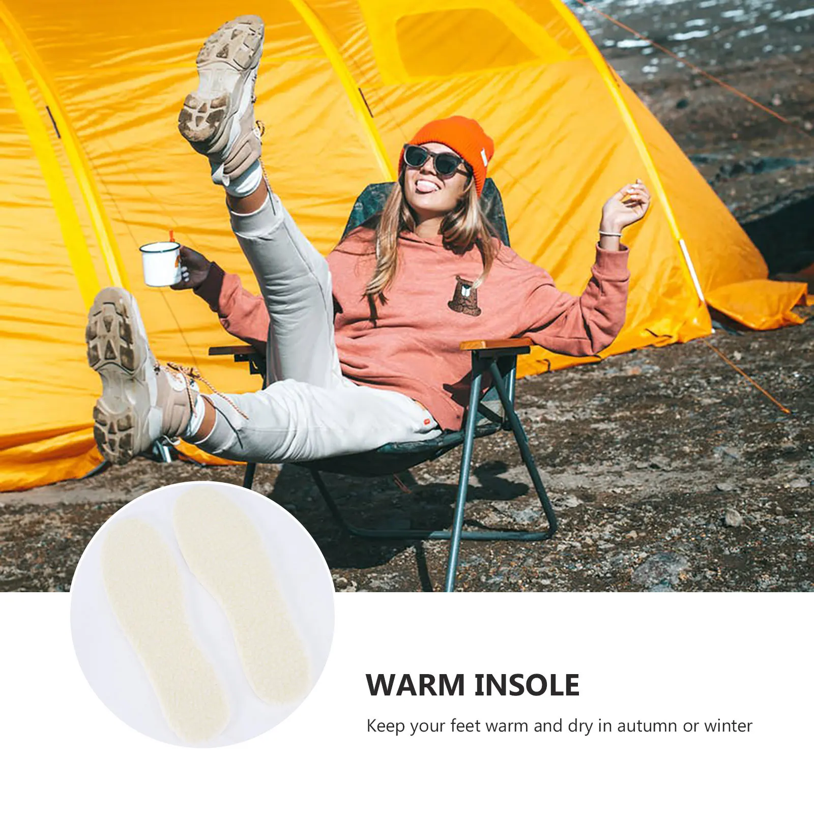 

2Pairs Absorbent Shoe Insoles Warm Thickened Breathable Inserts for Cold Weather Size 35-46 Winter Insoles for Men Women