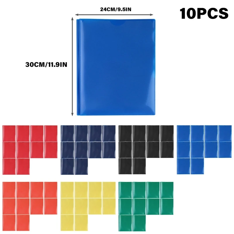 10 ชิ้น 2 กระเป๋าโฟลเดอร์ผู้ถือบัตรธุรกิจ, ขนาด Letter โฟลเดอร์กระดาษ 3 Prong โฟลเดอร์ 2 กระเป๋าสำหรับสำนักงาน