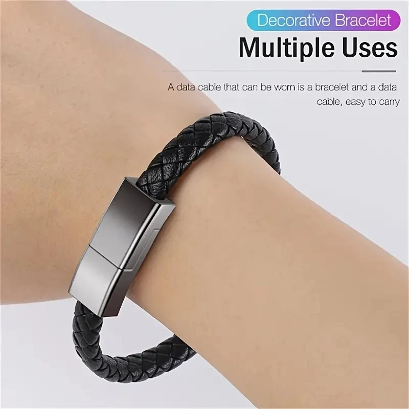 Armband Kabel USB A Naar USB C Type C Data Oplaadsnoer Voor IPhone 15 15Pro 15Promax Samsung Xiaomi Snel Opladen korte Kabels