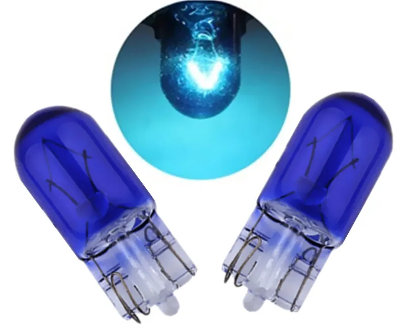 10pcs T10 W5W 194 Cool White 5W Halogen Bulb Signal Interior Car light Lamp Car Light Source parking 8000K auto