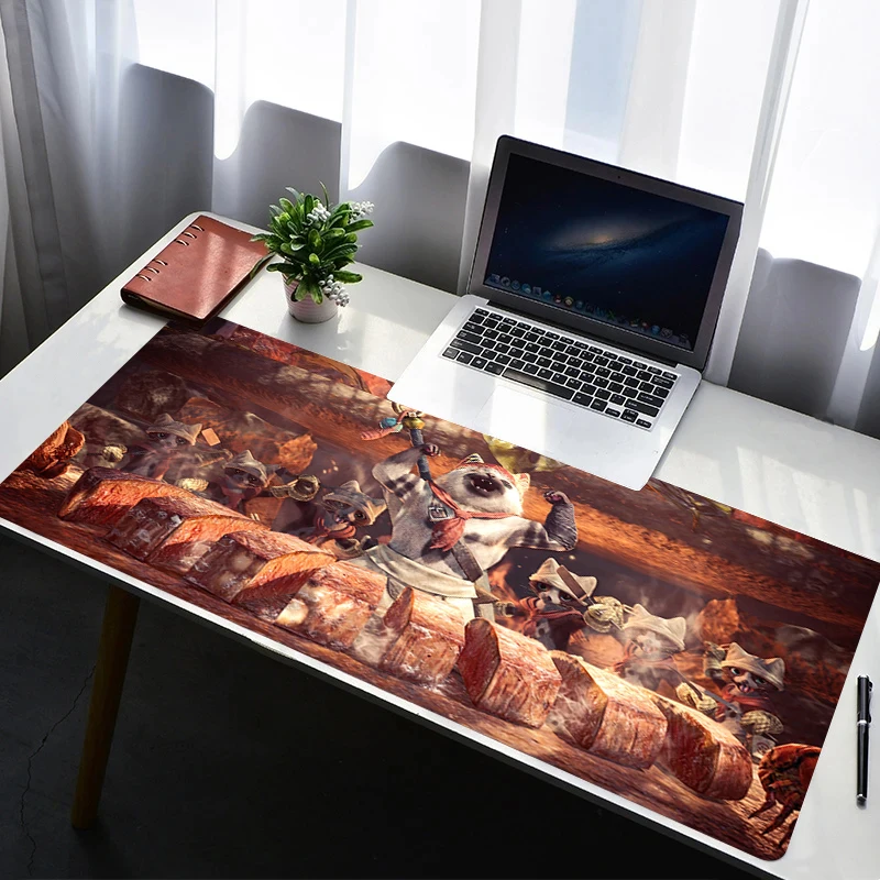 

Mouse Pad PC Accessories Mousepad Laptop Non Slip Extended Pad Monster Hunter Wilds HD Rubber Keyboard Pad Desk Gaming Mouse Mat