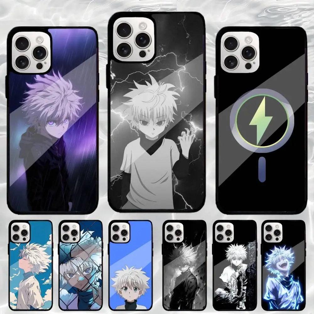 

Cool Killua Zoldyck Phone Case For iPhone17,16,15,14,13,12,11 Plus,Pro Max Magnetic For Magsafe Wireless Charging