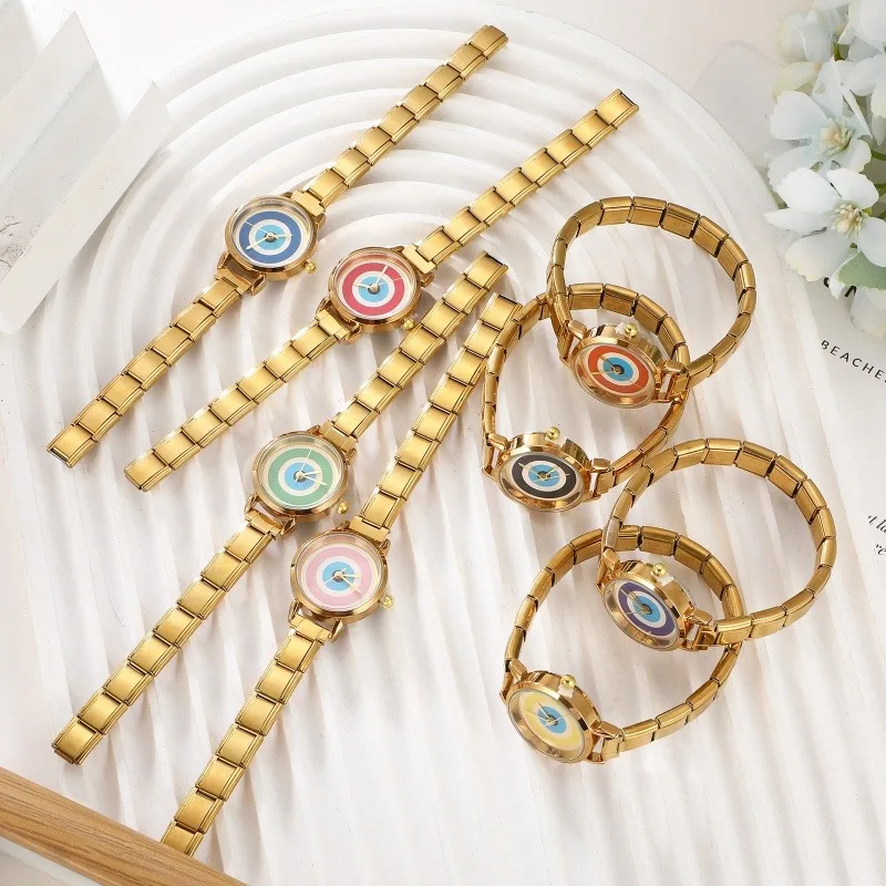 1 Piece of New Fashion Gold Bracelet Women's Watch Retro Luxury Fashion Simple Elegant Accessible Luxury Elegant Watch