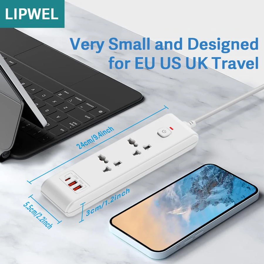 

Удлинитель AU с 5 розетками переменного тока, USB-портами для зарядки, компактным прочным дизайном, защитными от детей воротами, удлинителями для нескольких устройств