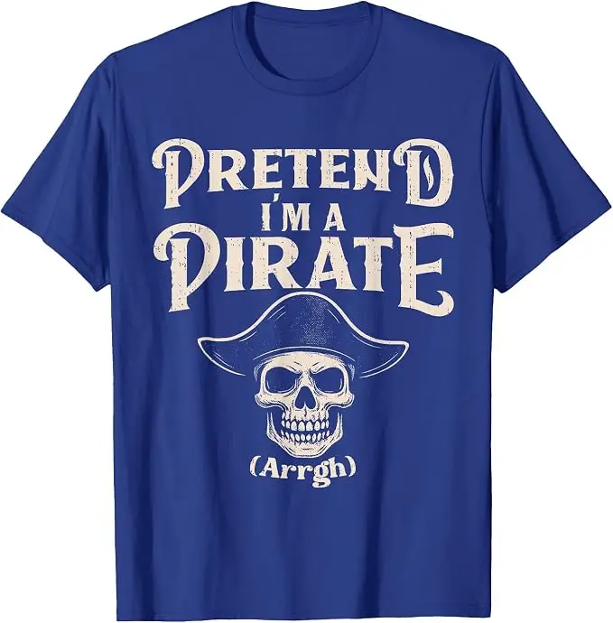 Stell dir vor, ich bin ein Piratenkostüm Lustiges Halloween-Buccaneers-Meme-T-Shirt Y2k-Humor Halloween-Kostümparty Piraten-Sprüher-T-Shirt Neuheit – Detail 10