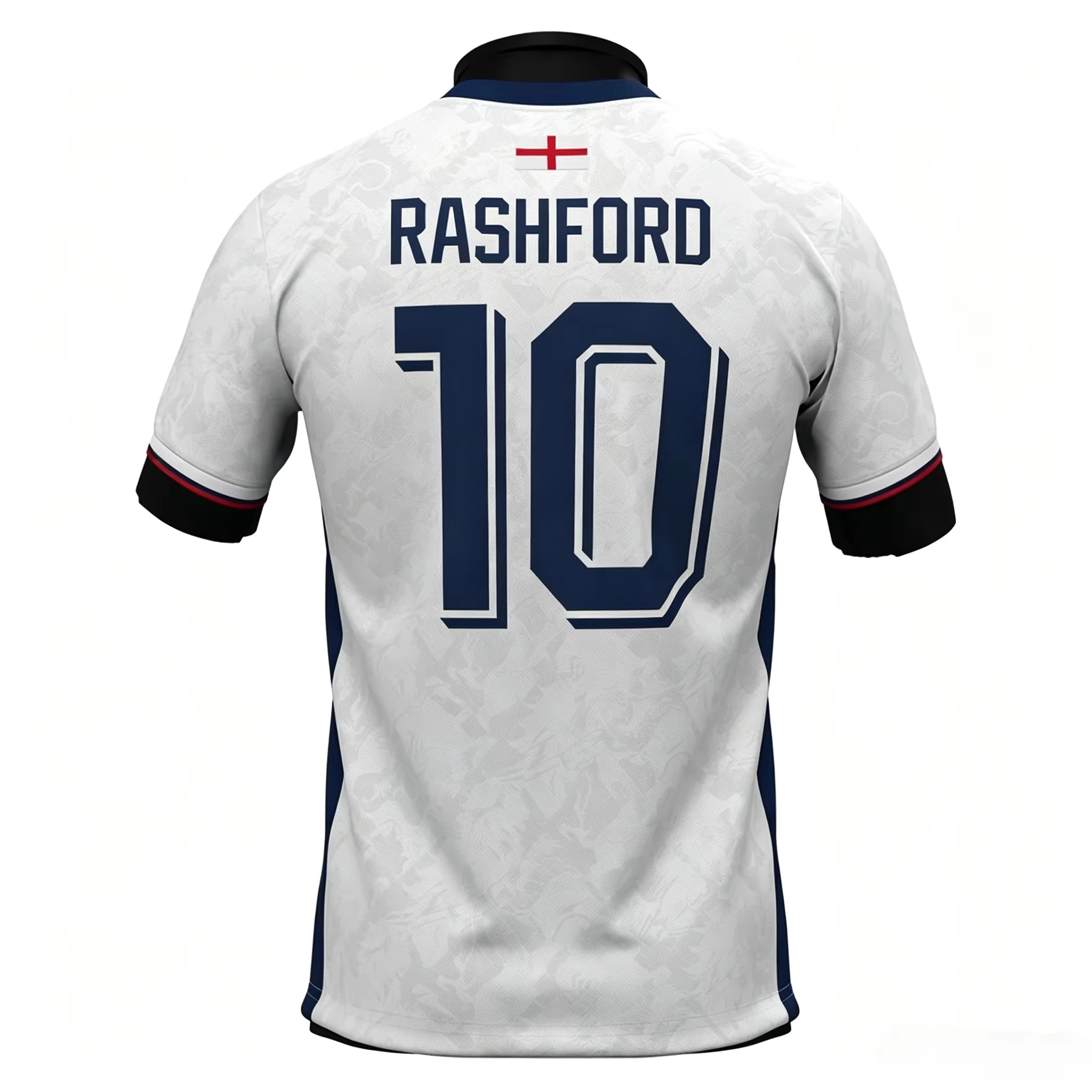 2026 England Fußballtrikot T-Shirt, Herren Sommer 3D-gedrucktes Sport-Trainingsshirt, atmungsaktiv, beliebte Freizeitartikel – Detail 5