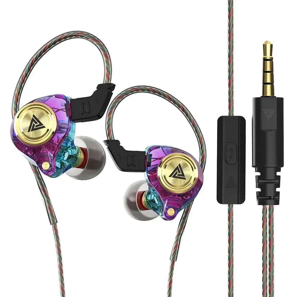 QKZ AK3 FiLe Kabelgebundener Kopfhörer mit Mikrofon, HiFi-Musikmonitor, Bass-Kopfhörer, Headset mit Geräuschunterdrückung für Sport-Gaming-Ohrhörer