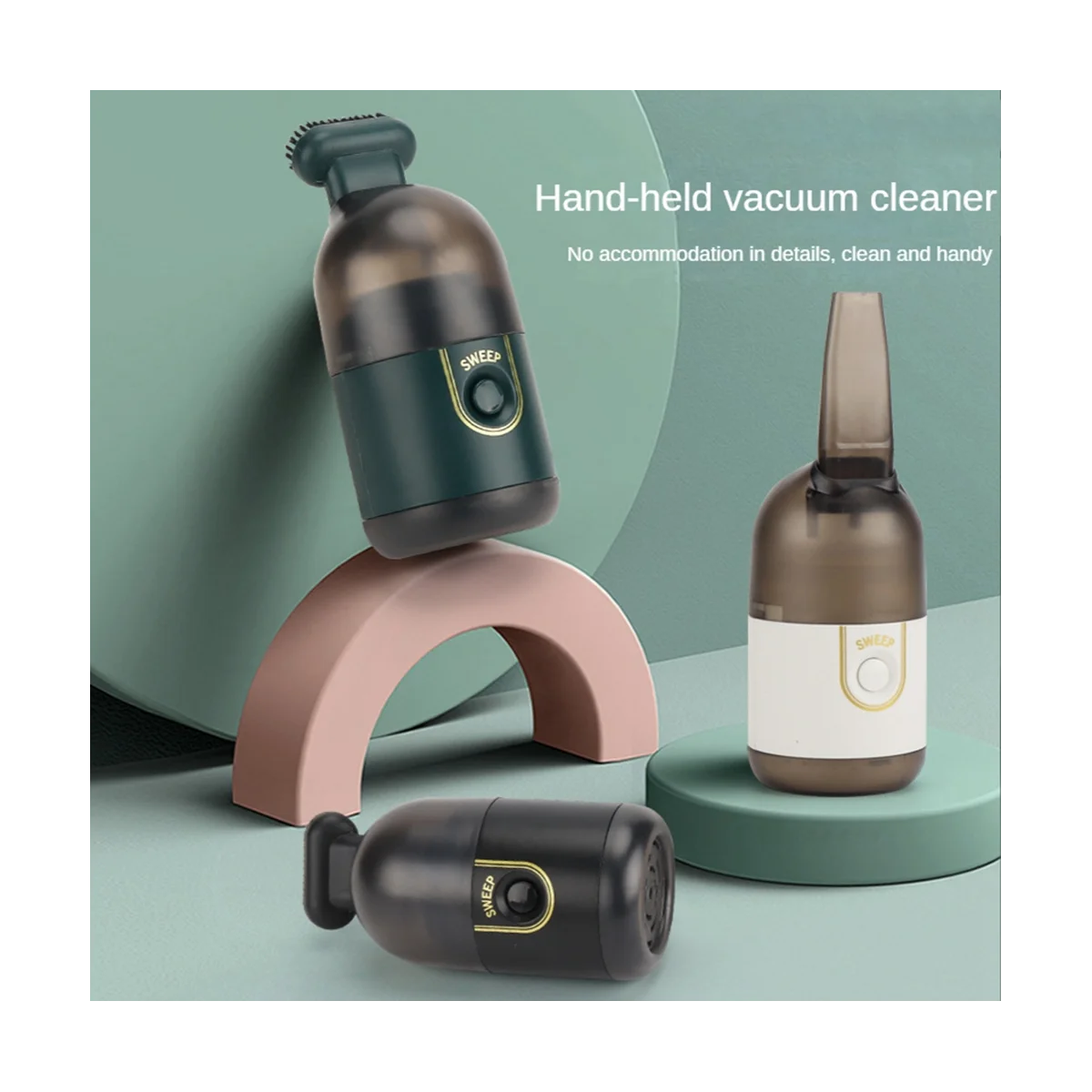 Miniodkurzacz do czyszczenia pulpitu przenośna ręczna maszyna do czyszczenia pojazdu biurowego do domu bezprzewodowa czarna