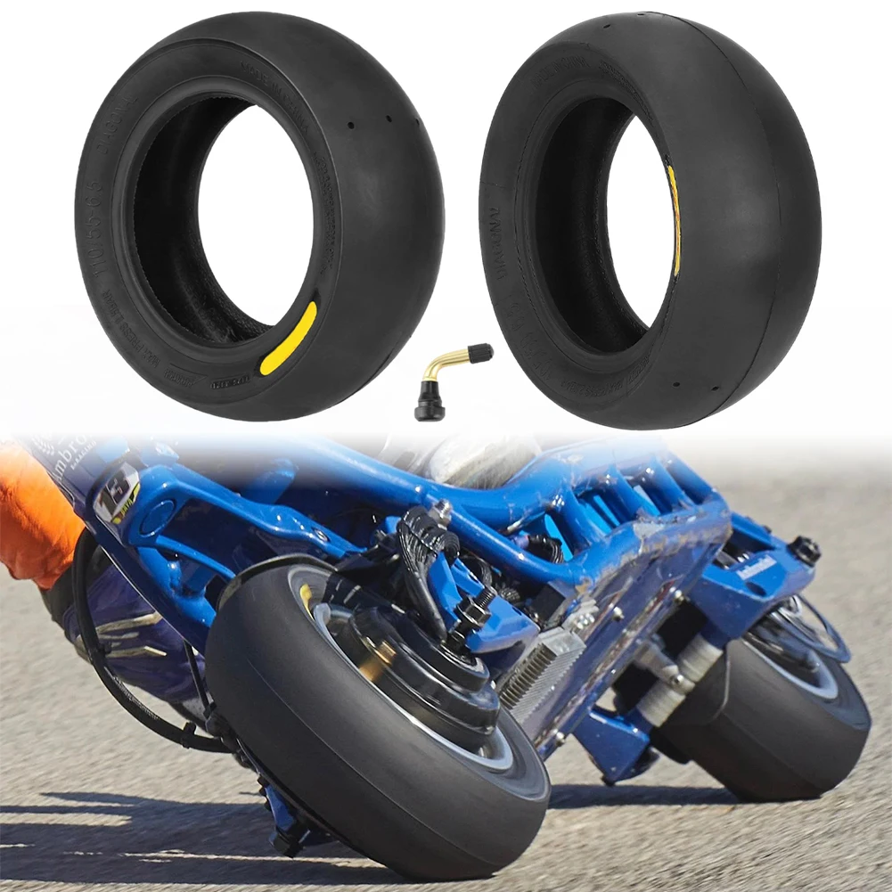 

105/50-6.5 Semi-Hot Melt Tubeless Tire With Valve For 49CC Mini Motorcycles Competitive Racing Rubber Bald Tire Replace Parts