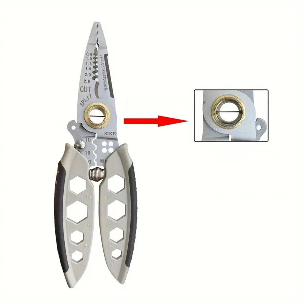 Pinza spelafili bianca antiruggine facile da usare con spelafili liscio resistente agli urti come mostrato