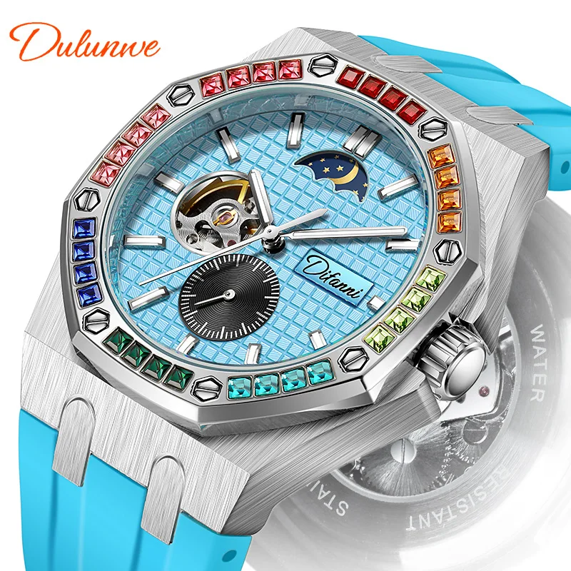 

Man Casual Wristwatch Luminous Mechanical Watch Male Sport Waterproof Business Clock Automatic Fashion Moon Phase Luxury Watches