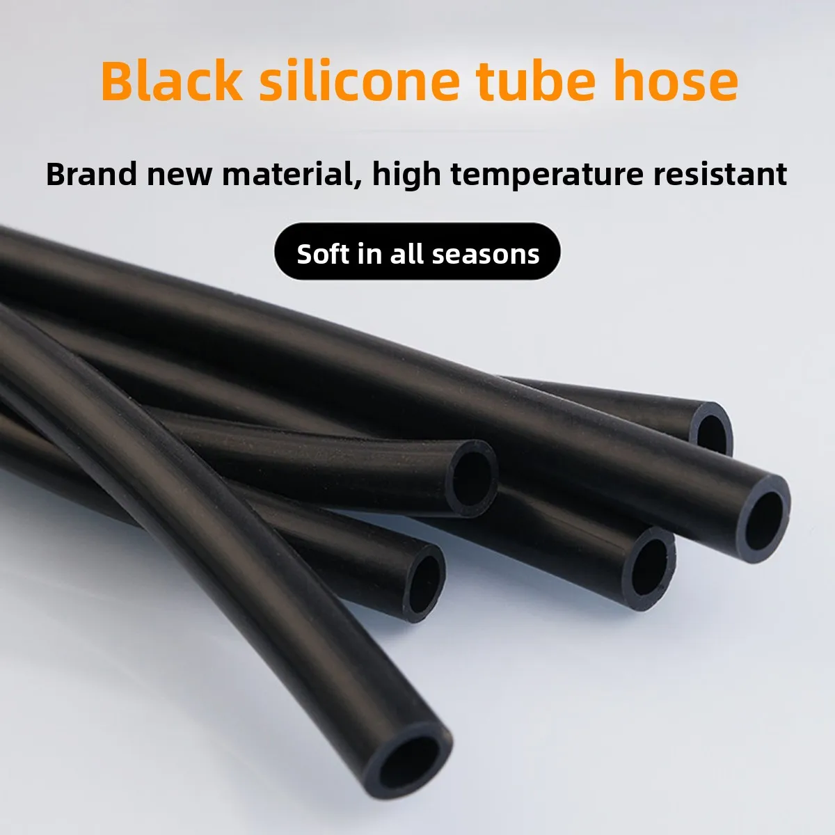 

Rubber Tube High Temperature Resistant Elastic Hose Anti Aging Insulation Thickening Customization/Black Silica Gel