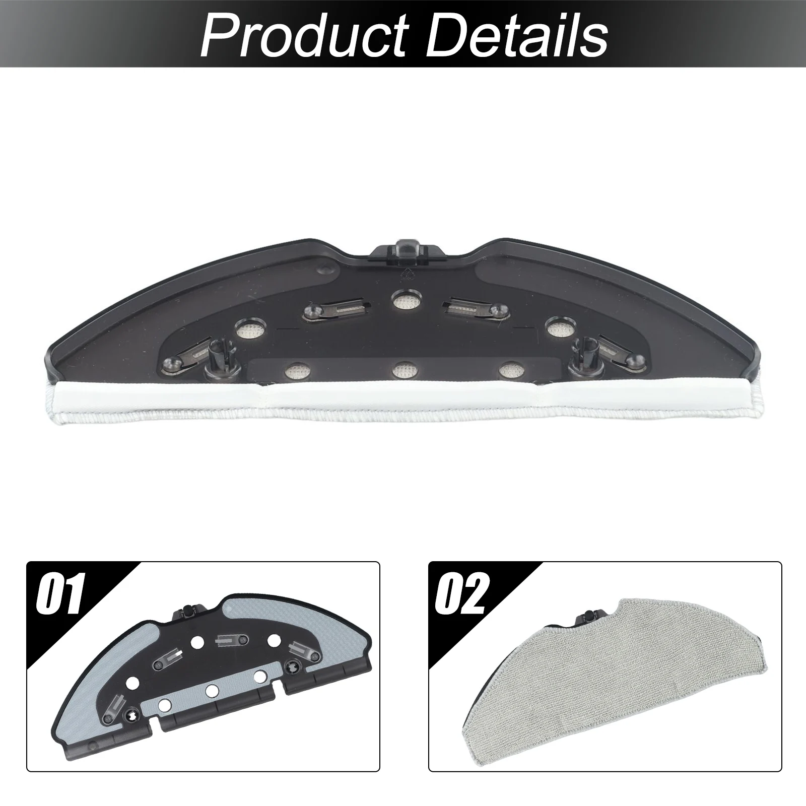 Mop Cloth Holder Compatible with for Honor R2 Robot Vacuum Reusable Microfiber Stents for Enhanced Cleaning Performance