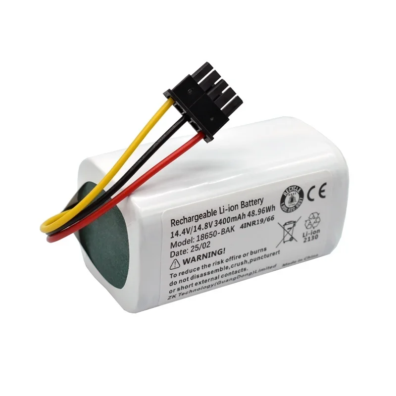 100% جديد وأصلي 14.4 فولت 3400 مللي أمبير بطارية ليثيوم أيون قابلة للشحن لشاومي Mijia Mi روبوت مكنسة كهربائية ممسحة 2 لايت MJSTL