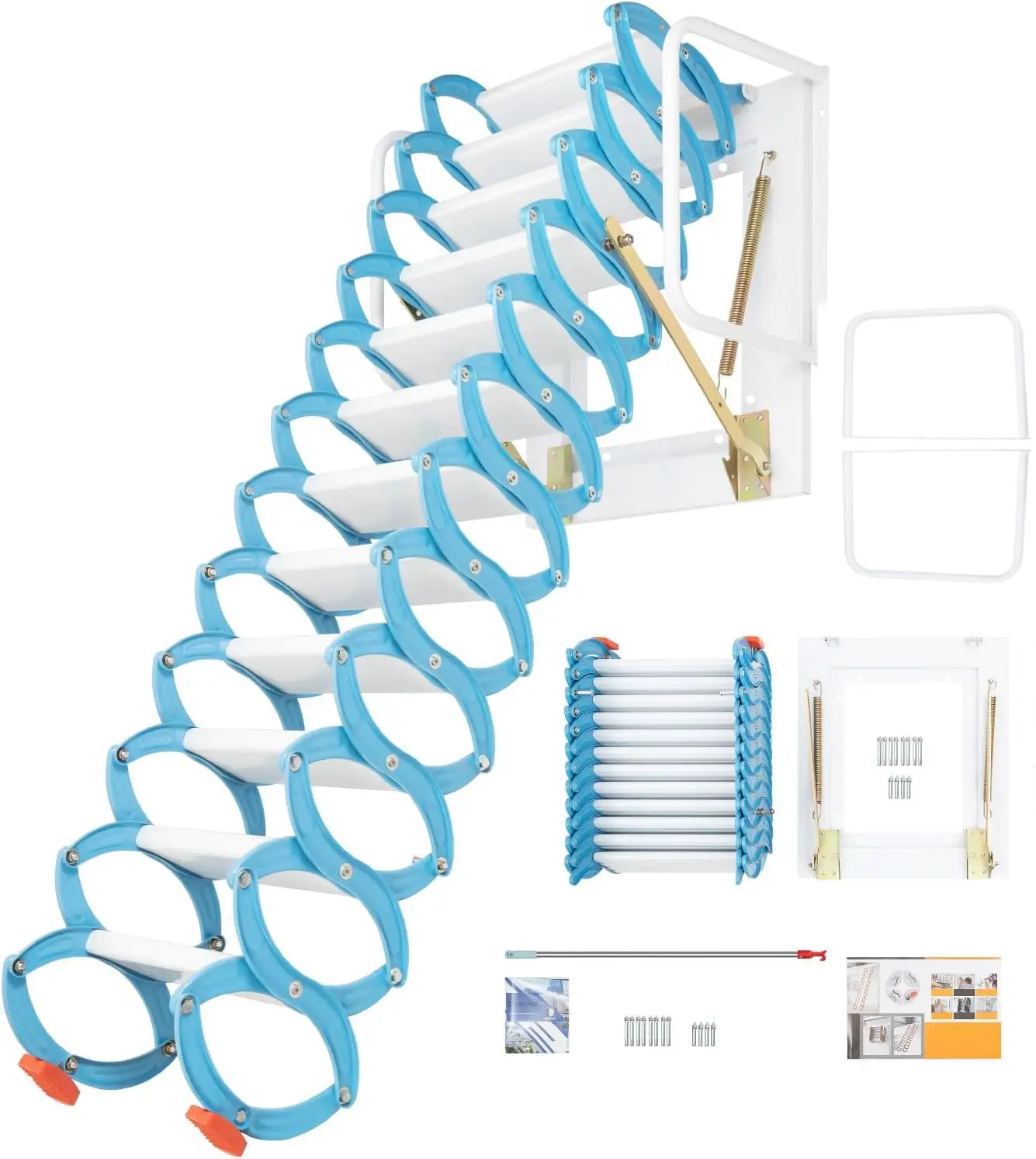 Modern CE Zhejiang Type 1AA 375 Lb Steel Outdoor Aluminum Alloy Folding Loft Ceiling Stairs Attic Ladder EN131 Certified