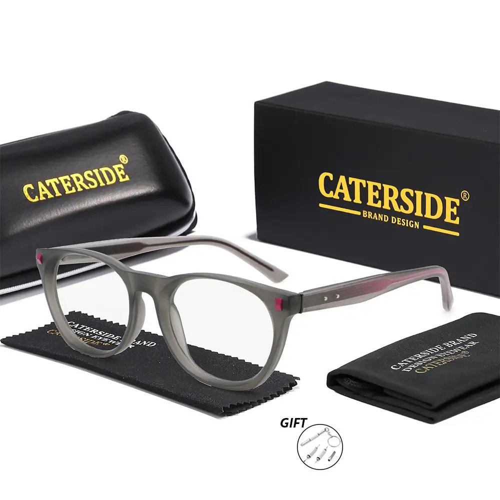 CATERSIDE Neue klassische Damen-Korrektionsbrille, maßgeschneiderte Korrektionsbrille mit runden Gläsern, Herrenbrille für Kurzsichtigkeit und Weitsichtigkeit – Detail 10