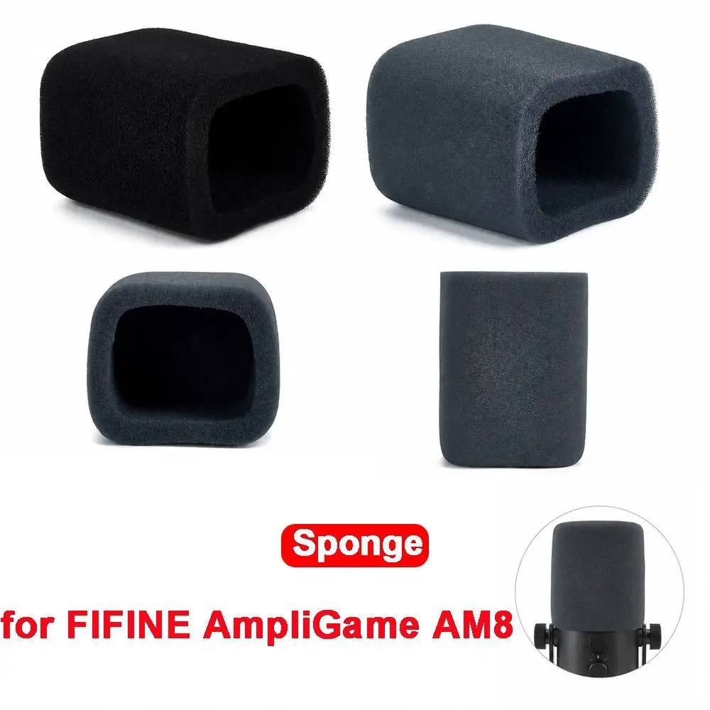 1pcs Replacement Mic Windscreen Cover Noise Reduction Windproof Pop Filter Cover Sponge for FIFINE AmpliGame AM8