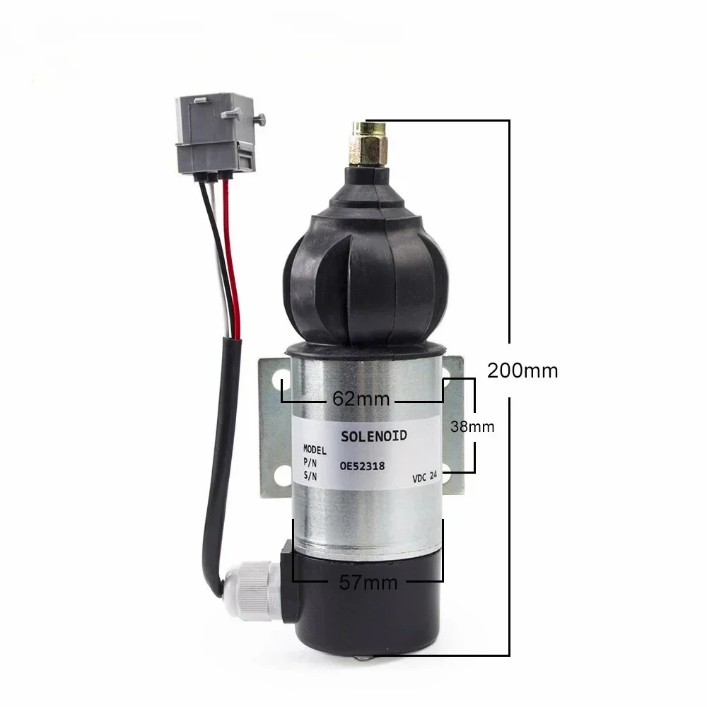 12V 24V OE52318 Engine Fuel Shutdown Solenoid Valve For 2006 3008 Series Volvo Penta 872825 873754 1830592 872458 881969