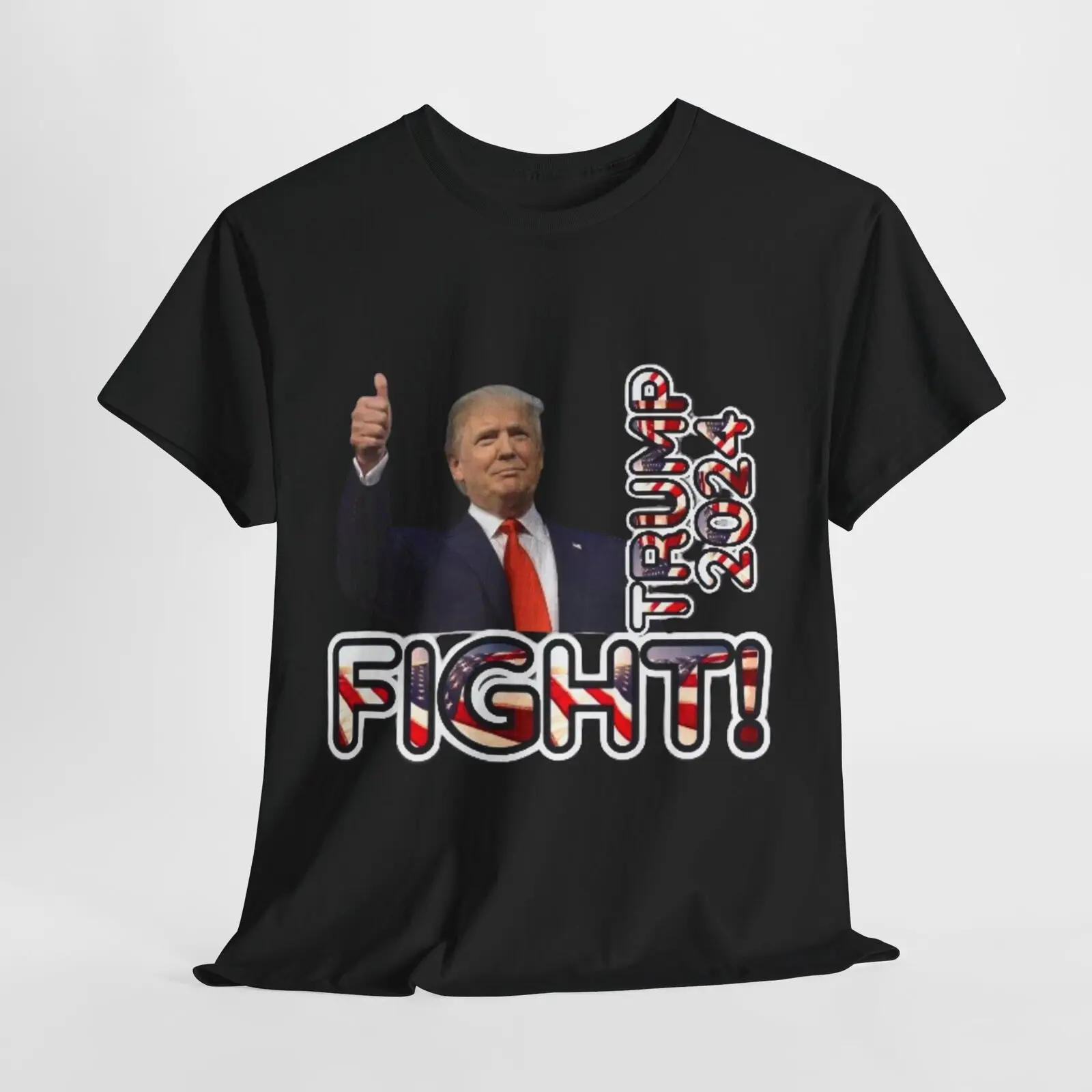 New Donald Trump FIGHT 2024 Rally Shooting Graphic Print T- Shirt S-5XL