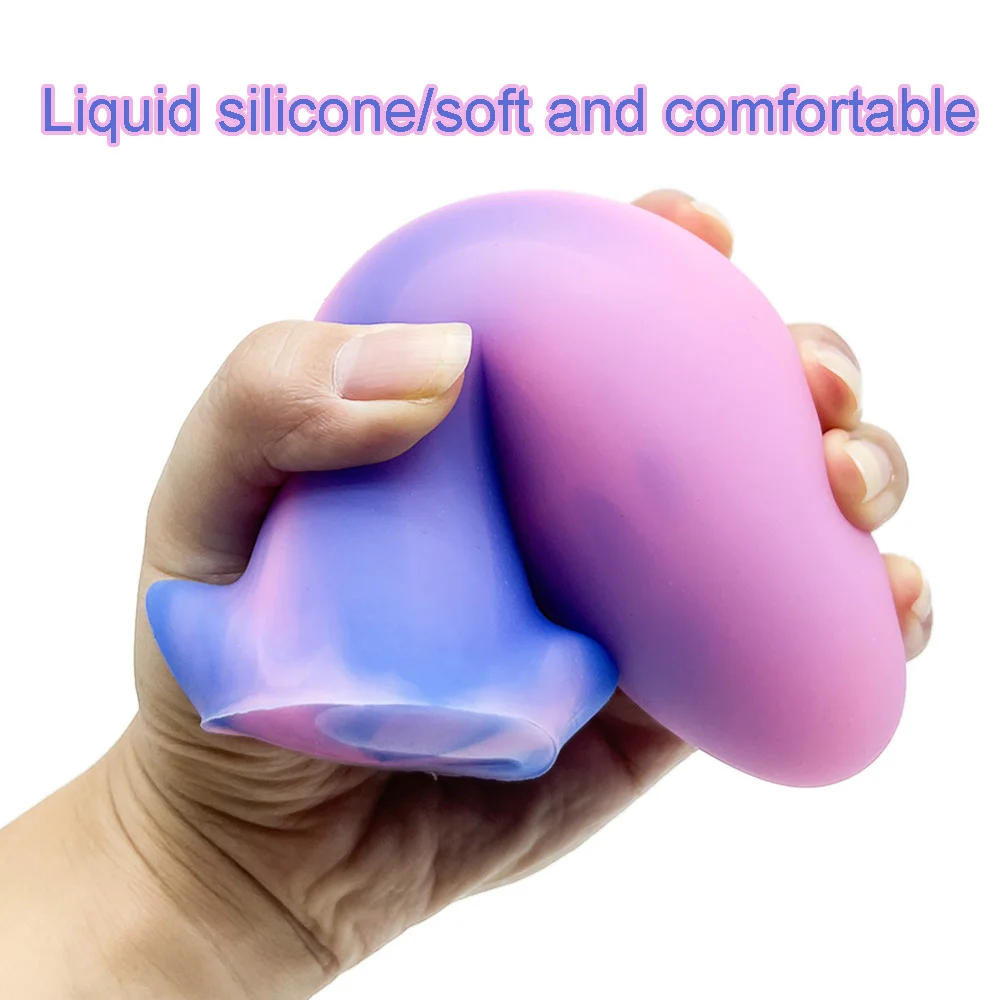 Liquid Silicone Anal Plug Large Egg Butt Plug Soft Anal Dildo For Anal And Vaginal Adults Sex Toy For Women Men Prostate Massage