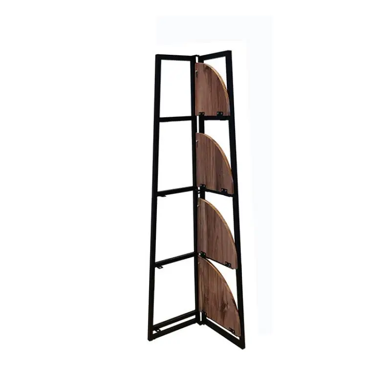 Étagère d'Angle Pliable en Bois T1, 1 Pièce, Support de Rangement de Sol, Fleur, Mur de Chambre, Triangulaire