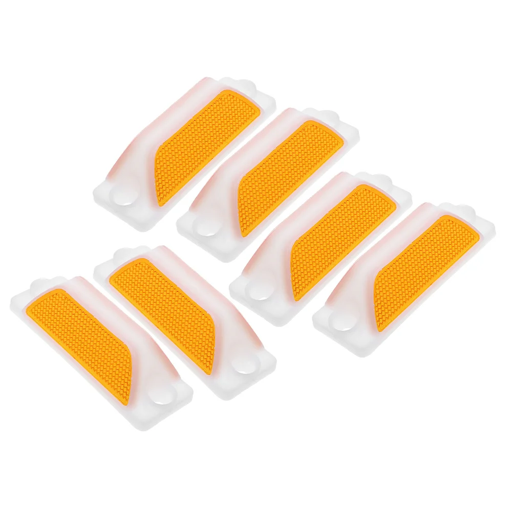 6Pcs Reflective Rectangular Contour Markers for Driveway Garage Highway Road Pavement Ground Studs Directional Lane