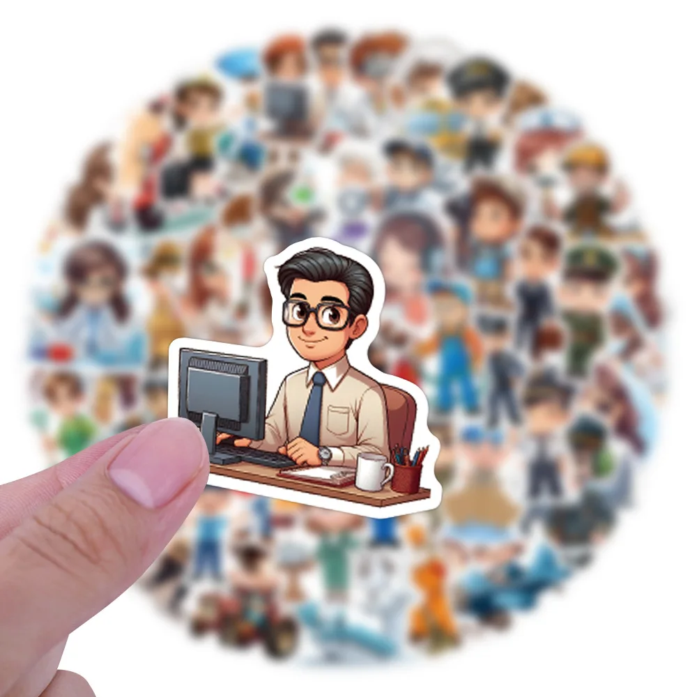 60 SZT. Planowanie Karier ‌   Naklejki Kreskówkowe Graffiti Naklejki Zabawki Kreatywne DIY Lodówka Hulajnoga Motocykl Kask Bagaż Naklejka