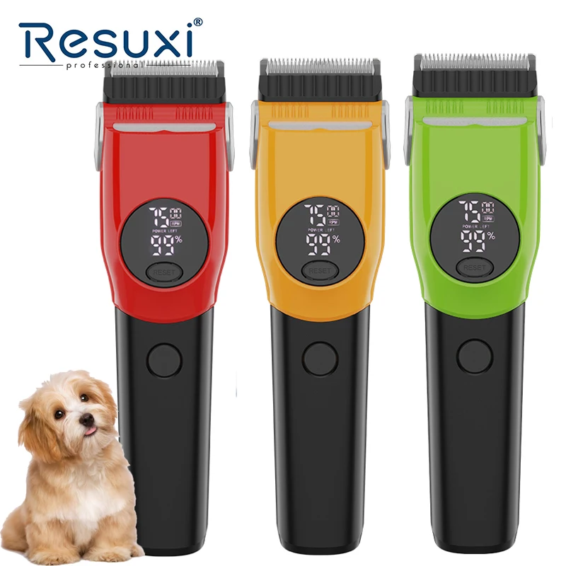 

Resuxi MS-P1 Dog Shaver Clippers Low Noise Rechargeable Cordless Electric Quiet Hair Clippers Set for Dogs Cats Pets