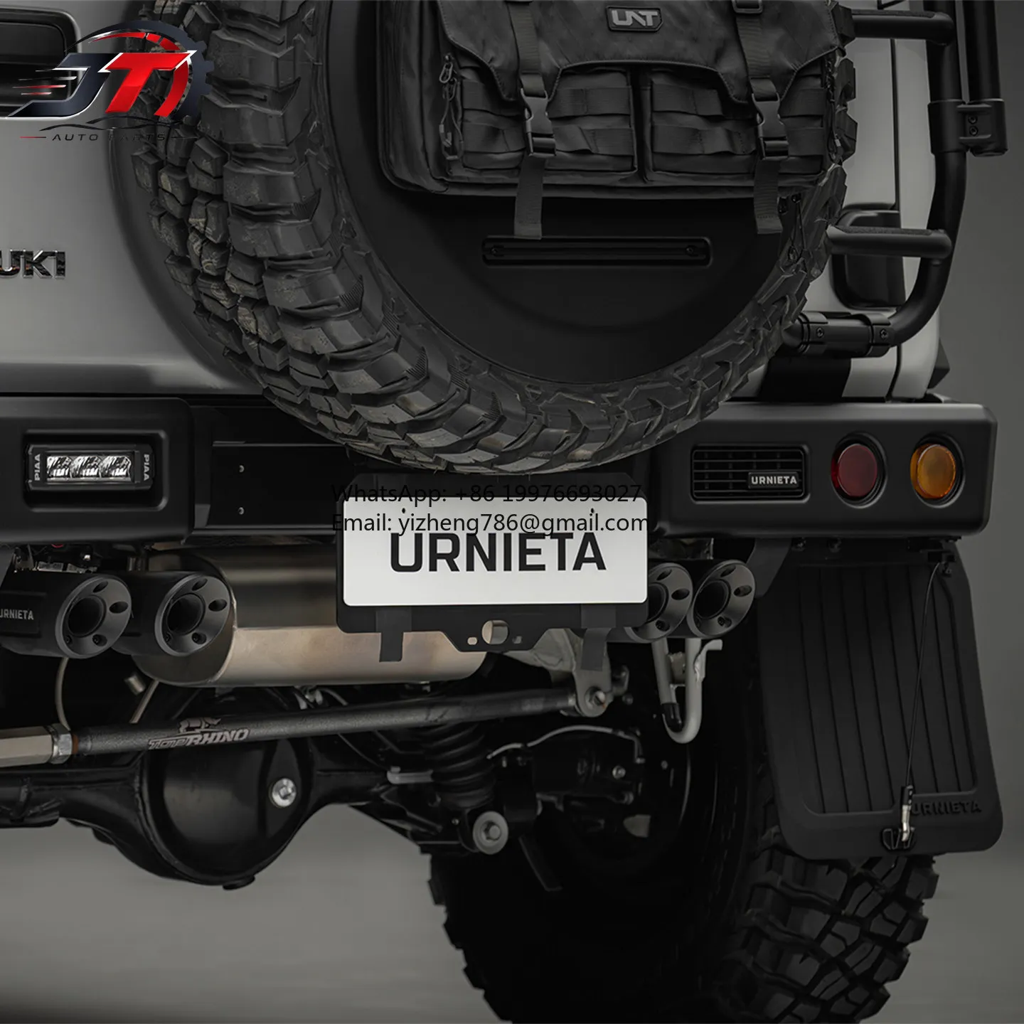 New style Urnieta Salado Exhaust Kit, Electronic Valve Exhaust System, Mid & Rear Section, Quad Tips With Remote Control For Suz