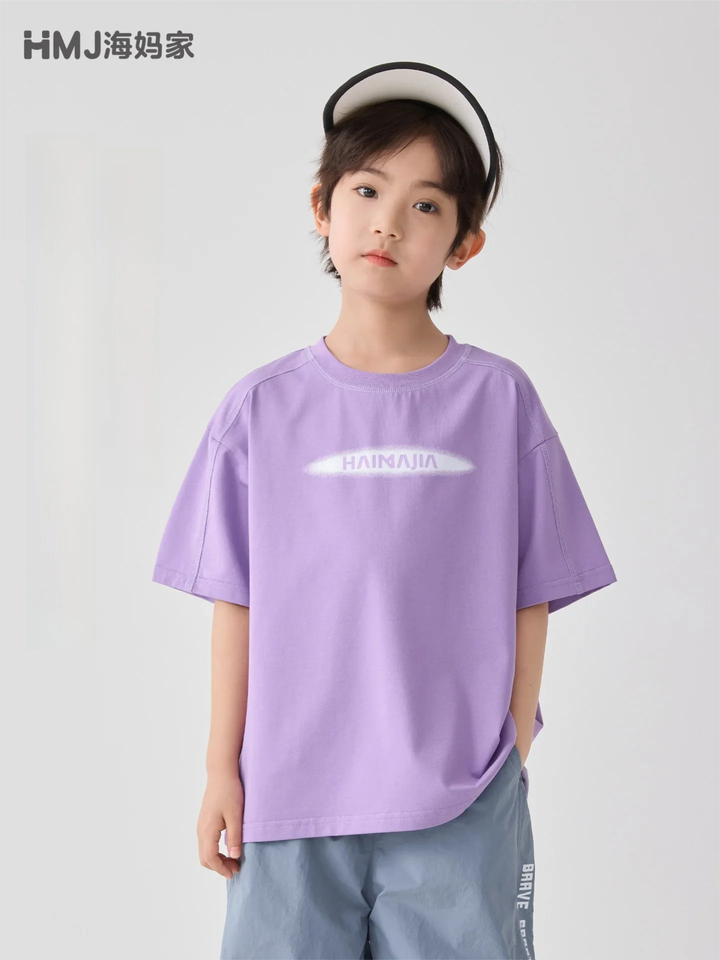 

Summer Short-Sleeve Shirt for Boys round Neck Thin Top Lightweight Clothing for Kids Ages 3-12 Baby T-shirt
