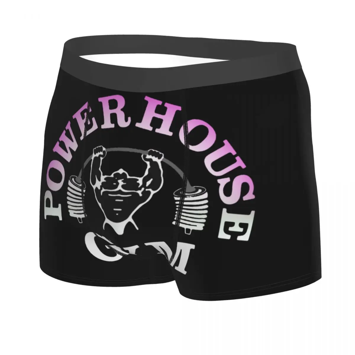 Custom Powerhouse Gym Logo Boxer Shorts Men 3D Printed Male Soft Bodybuilding Fitness Underwear Panties Briefs