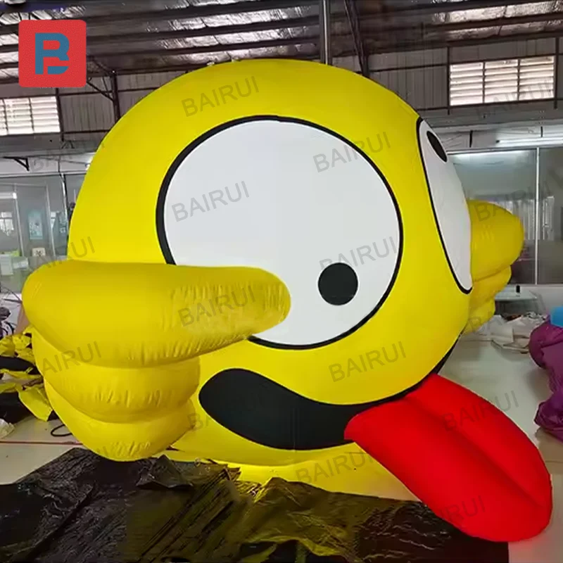 Smile inflatable funny face yellow big head cartoon man joke emotion interesting comedy stage decoration prop