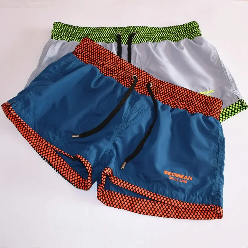 SEOBEAN-Lined Mesh Shorts for Men, Casual Shorts with Pocket, Fishnet Safety Shorts, Summer Run Short