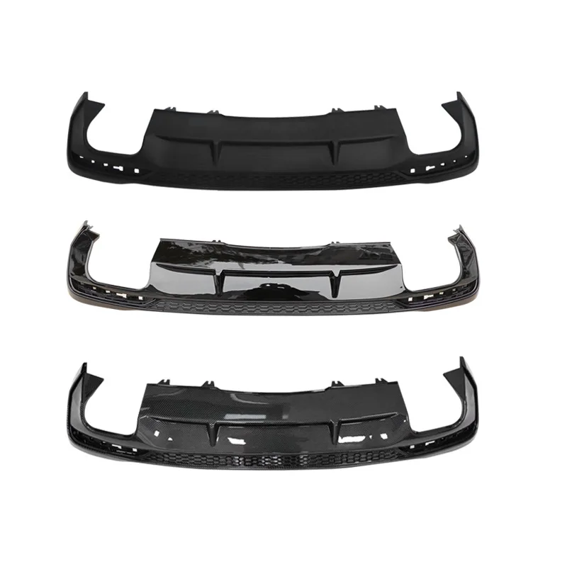 Car Accessories Rear Bumper Lip Diffuser For Audi A4 B9 S Line 2020 2021 2022 Upgrade S4 Sport Style Diffuse with Pipes Tip