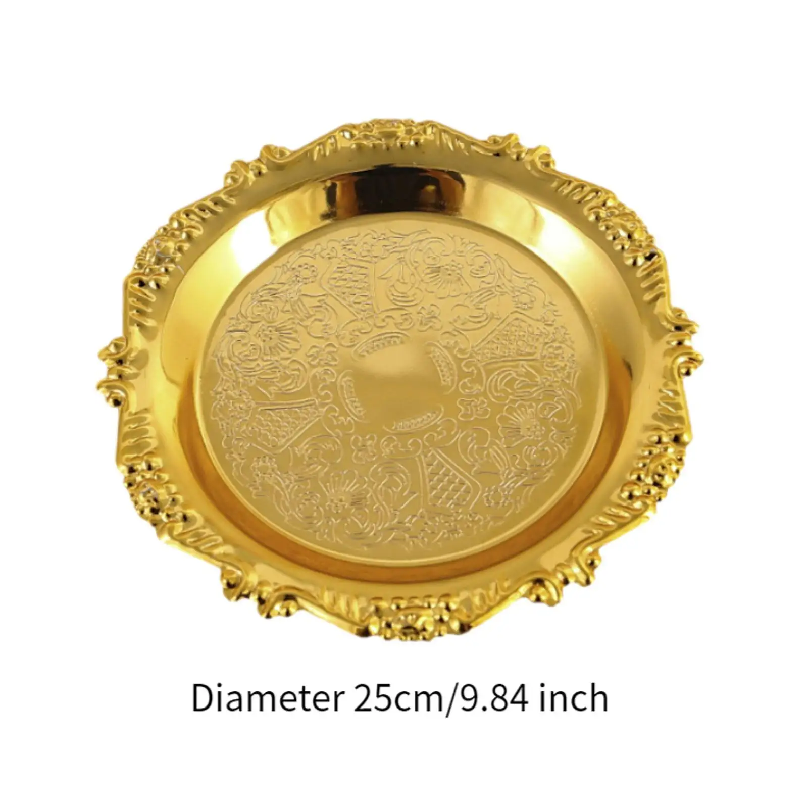 Emboss Style Tray Dessert Plate Portable Decorative Reusable Elgant Easy to Use