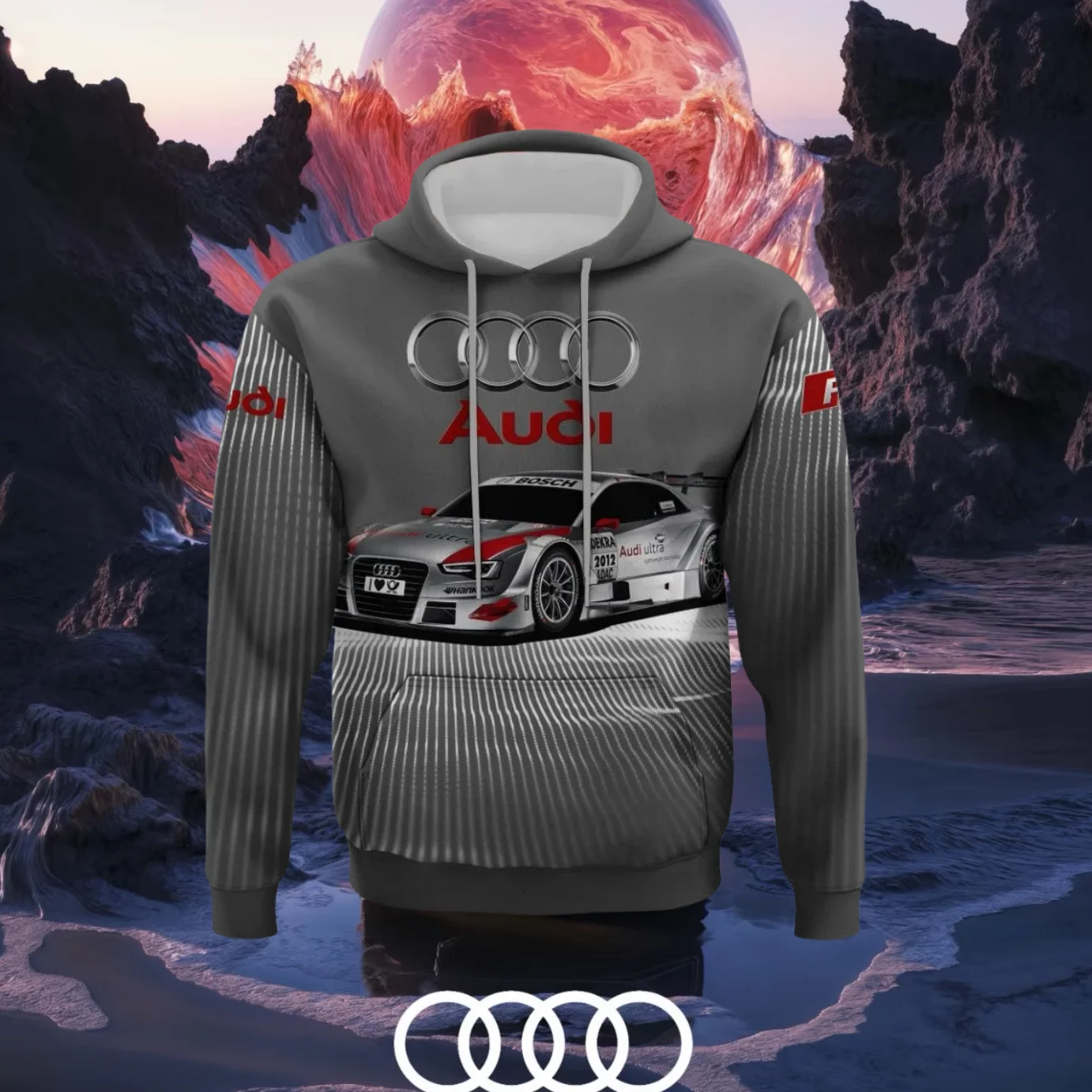 

Audi Authorization Superpower Quattro Moto Hoodie Breathable Softness Comfort Windproof Casual Hooded Hoodie 2025 New