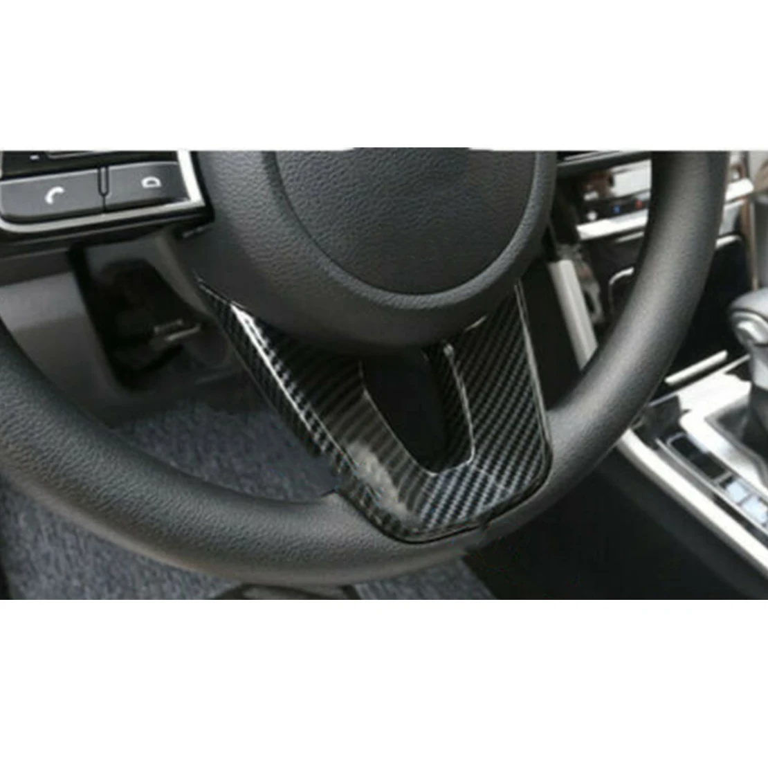 Car ABS Inner Steering Wheel Frame Cover Trim Carbon Fiber Style Black Fit For Kia Optima K5 2016 2017 2018 2019 2020