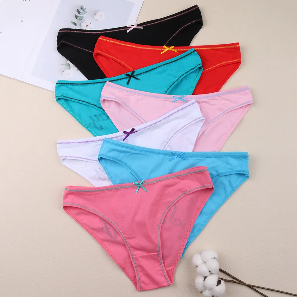 7 Pcs/lot for Women Panties Sexy Cotton Print 7 Days A Week Briefs Female Underwear Panty Comfort Breathable Underpants XXL Size