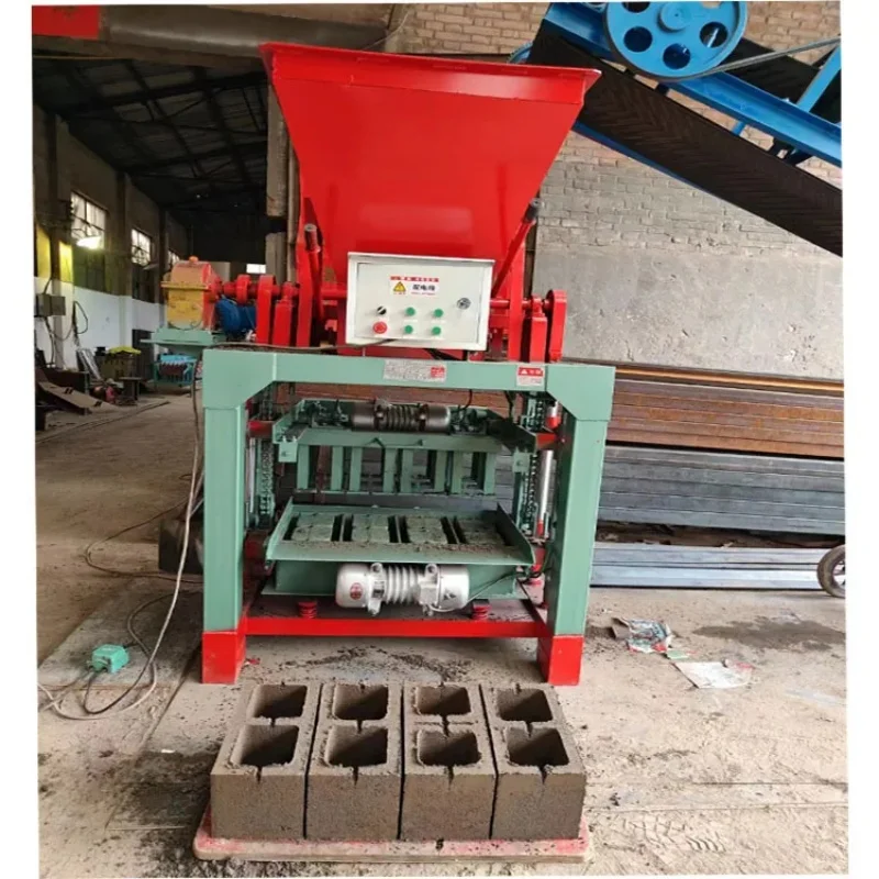 2-45 4-30 4-35 Brick Making Machine Hollow Non Burning Cement Brick Small Mobile Simple Brick Making Machine Set Of Molds