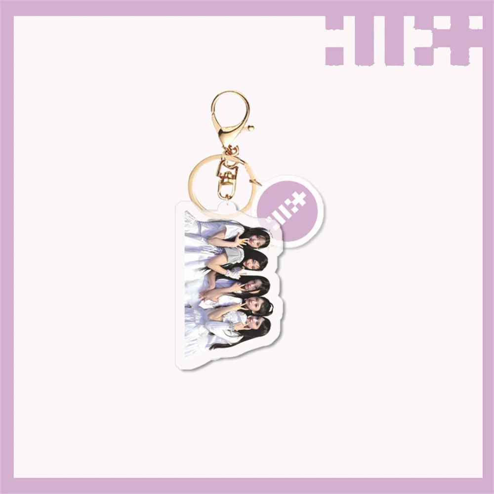 KPOP ILLIT Super Real Me Acrylic Keychain 2Pcs/Set INS Style Keyring Pendant WONHEE MINJU IROHA MOKA YUNAH Accessories Fans Gift