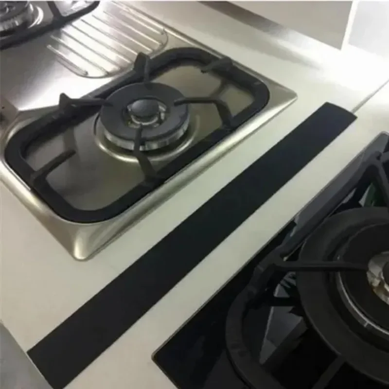 1Pc Kitchen Stove Cover Silicone Kitchen Accessories Silicone Kitchen Stove Gap Cover Flexible Oven Guard Spill Seal Filler view 5