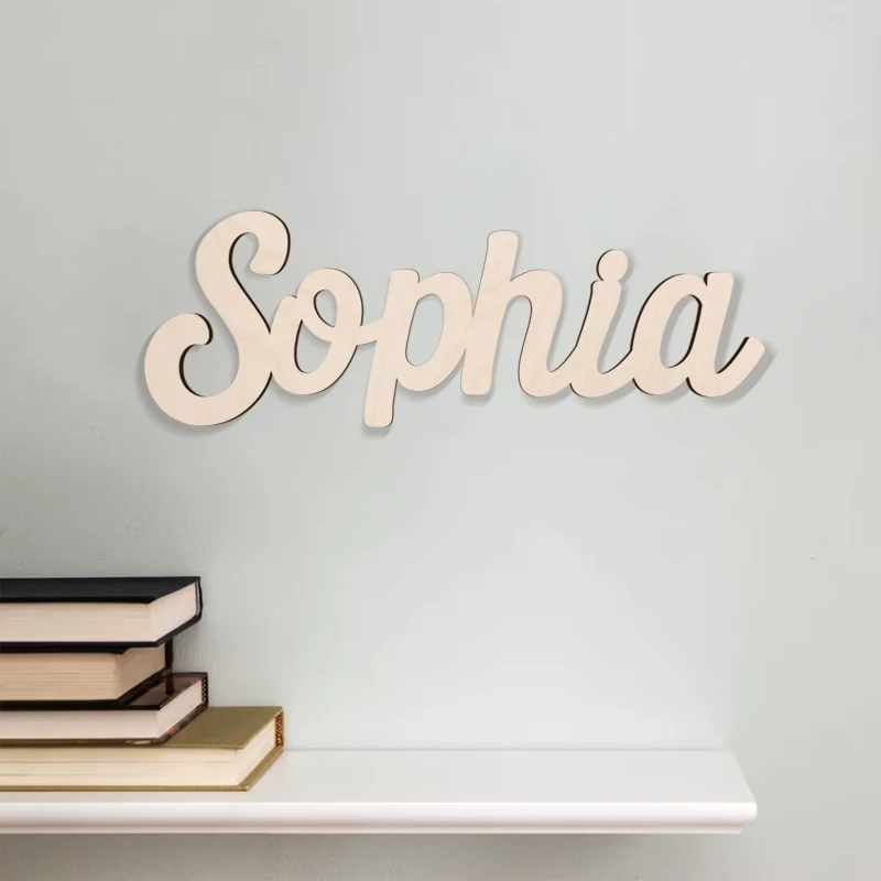 Personalized Wooden Name Sign Custom Wooden Name Sign for Kids Room Baby Name Wooden Sign image 4