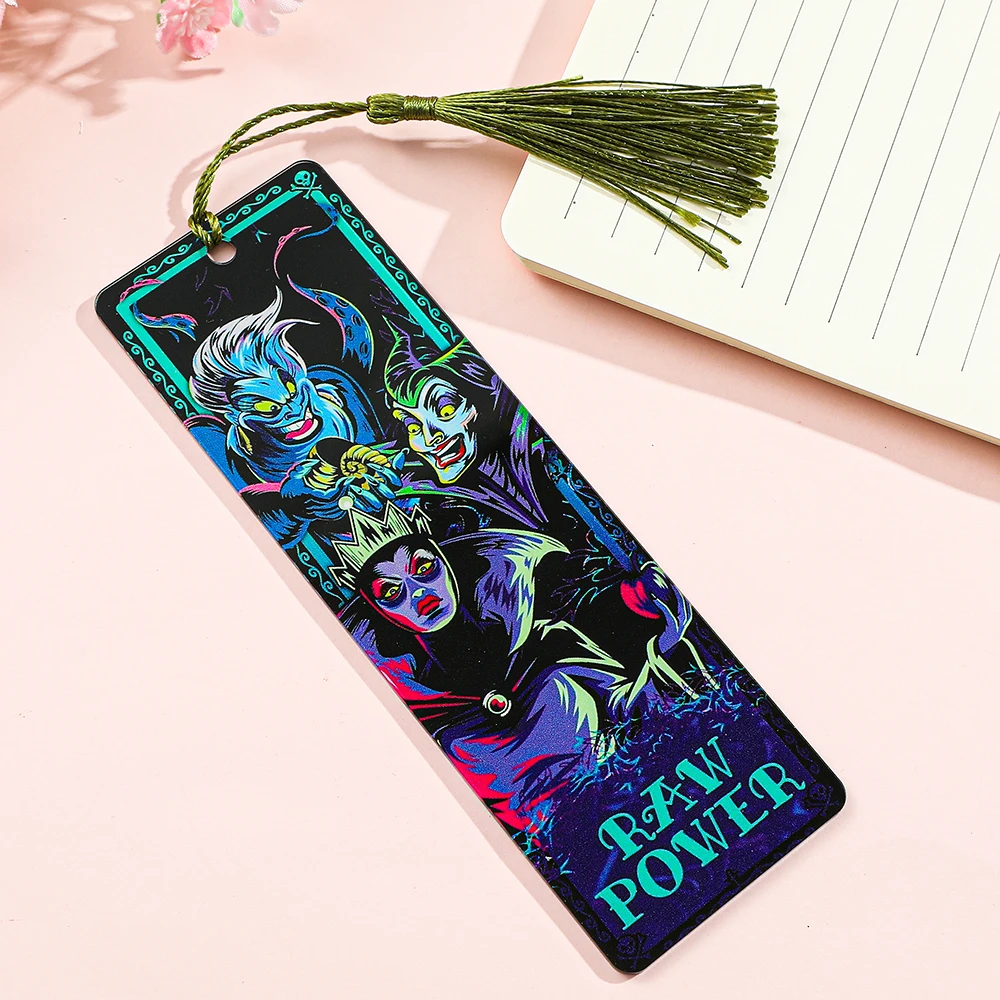 Disney Movie Villain Witch Creative Acrylic Bookmark for Women Men Teen Film Fans Halloween Gifts for Book Lover