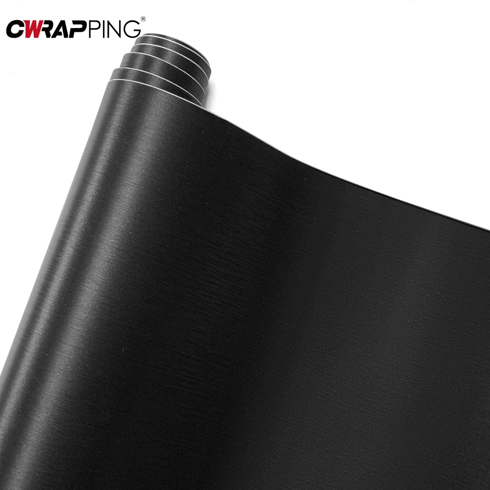 Self-adhesive Film for Furniture Foils Waterproof Wallpapers Home Decor Brushed Texture Matt Black Table Protective Film Vinyl