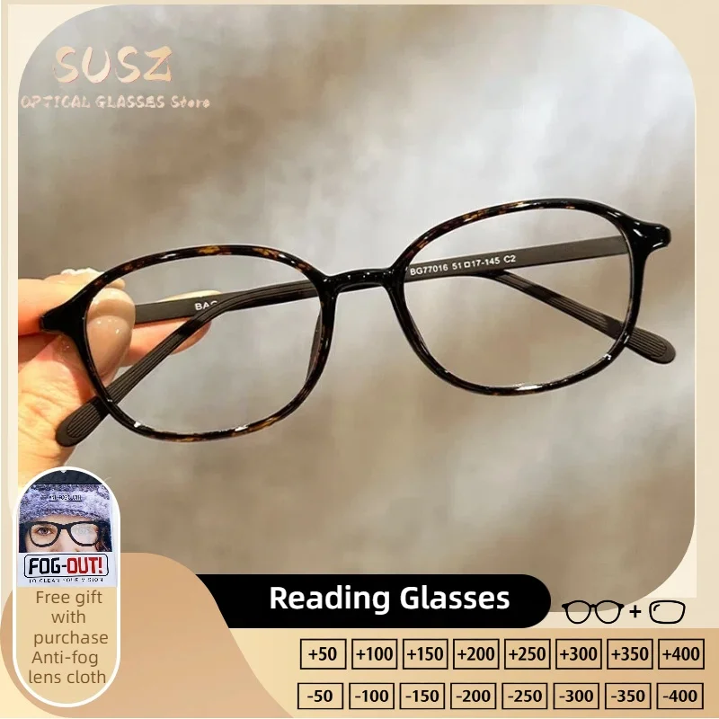 

SUSZ Reading Glasses Classic Oval Women's Photochromic Glasses Myopia Prescription Optical Anti Blue Light Progressive Eyewear