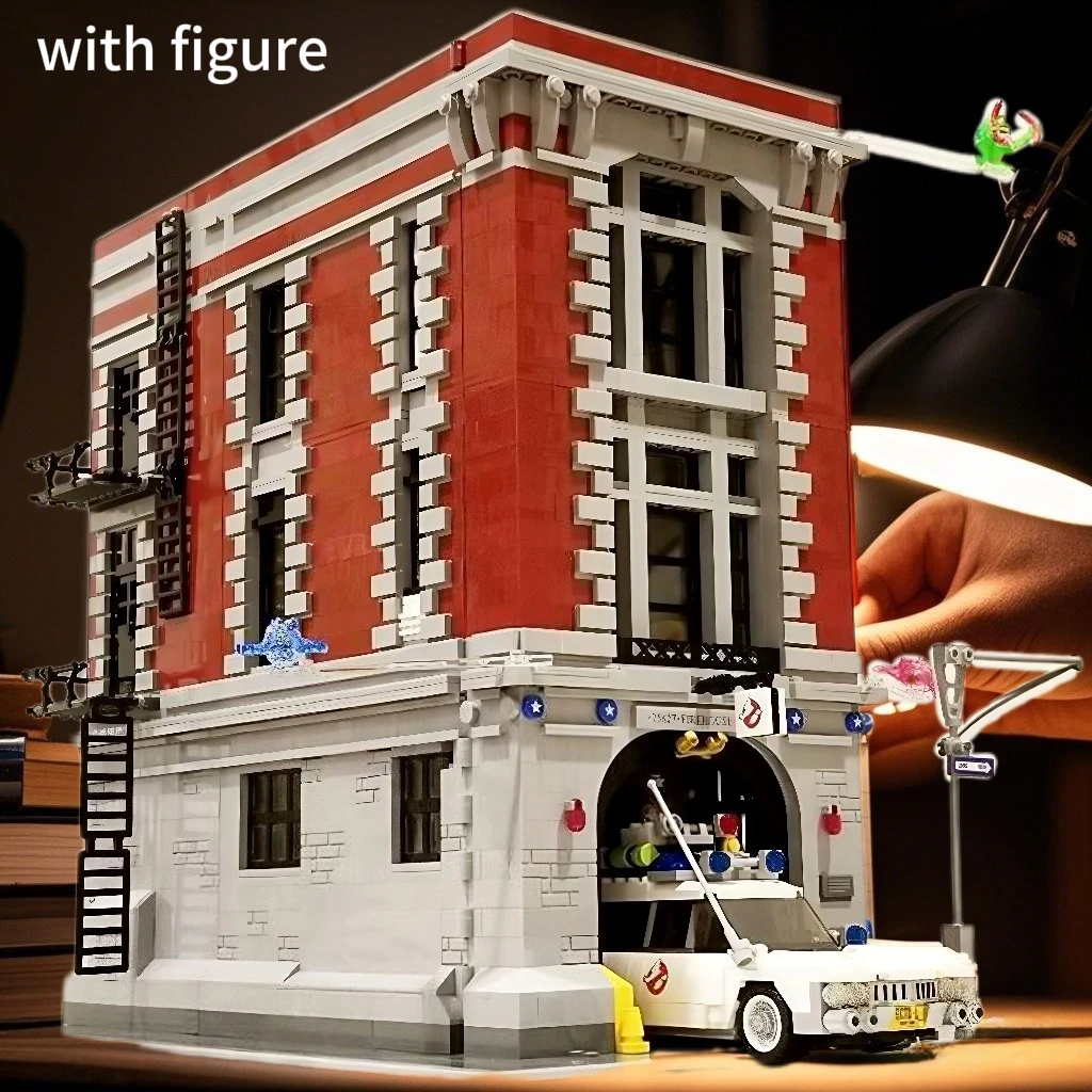 

4634Pcs City Street View Ghostbusters Firehouse Headquarters 16001 Building Blocks Bricks Kit Compatible 75827 Kid Birthday Gift