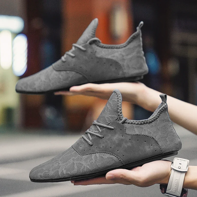 

YRZL Men's Loafers Casual New Style Shoes Breathable Fashion Walking Shoes Indoor House Flats for Men Black Brown Green Gray