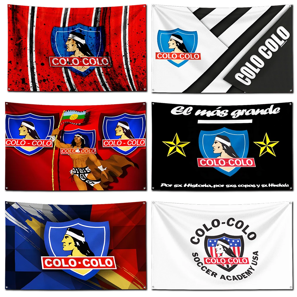 

Chile Club Social Y Deportivo Colo-Colos Flag Polyester Digital Printing Banner 4 Sizes for Garage Wall Art Out Door Decoration